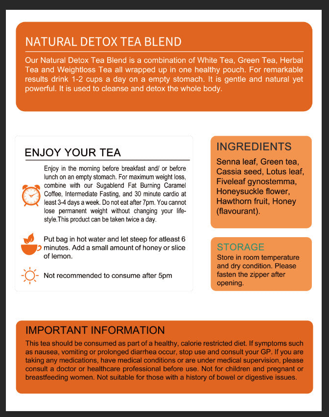 28 Day Natural  Detox Tea